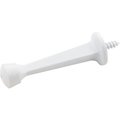 Hardware Resources Solid Door Stop W/ Fixed Screw Attachment - White DS03-WH-R